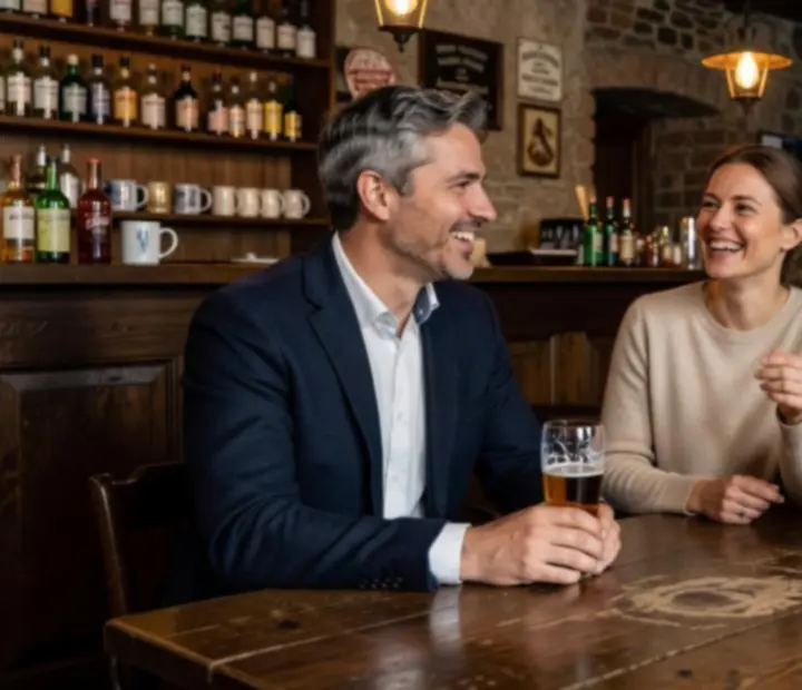 Founders of Cesstria standing in the bistro